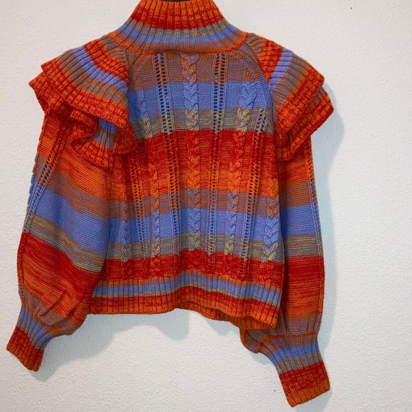 Something Navy Ruffle Sweater - Picture 3 of 5